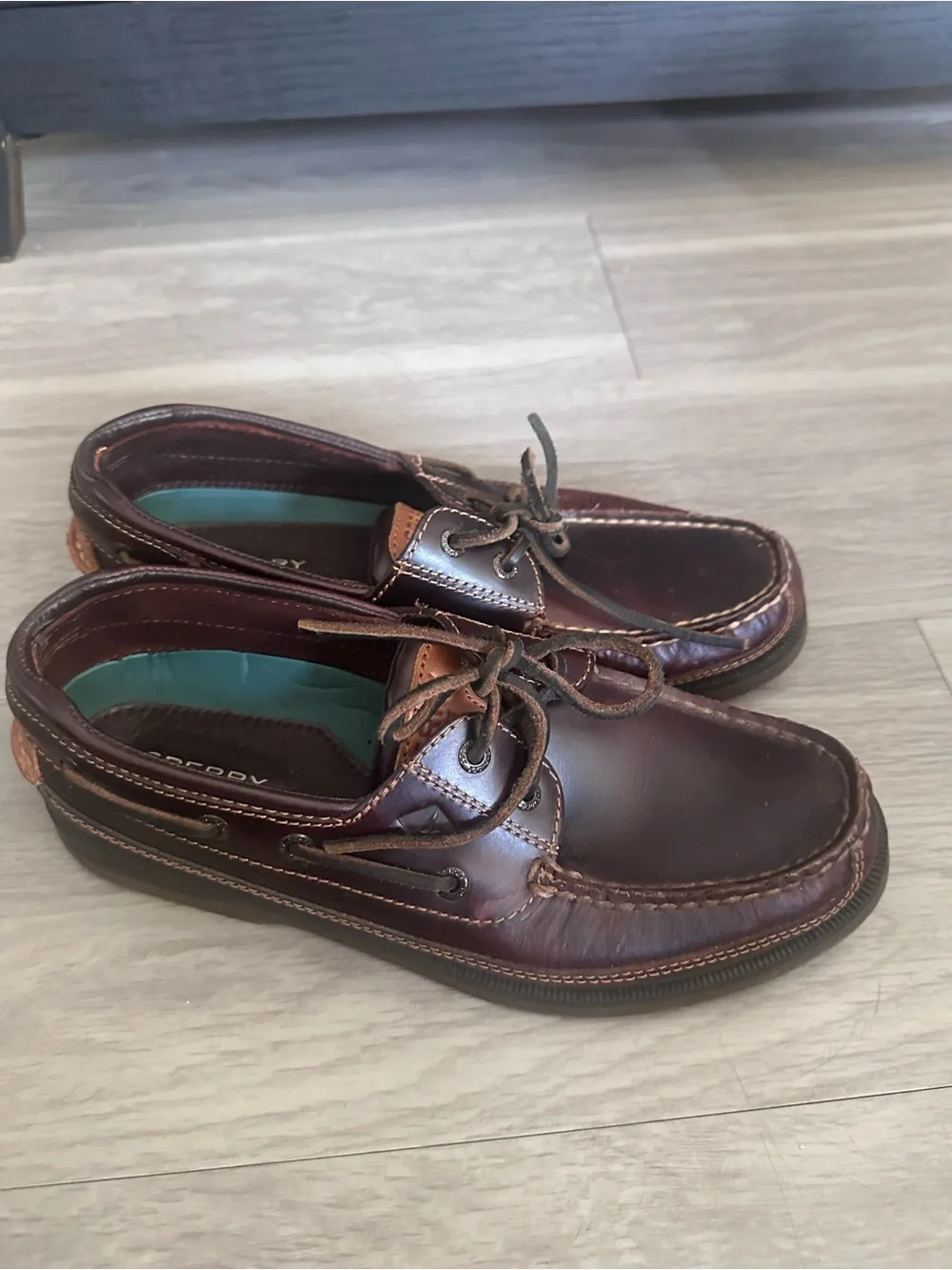 Sperry Mako 2 Eye Canoe Leather Boat Shoes Sz 8.5